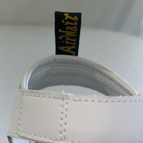 Doc Martens Blaire White Platform Leather Ankle Strap Sandals - Picture 4 of 11